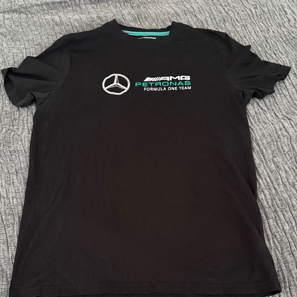 Mercedes AMG Petronas Black Tee with Logo
